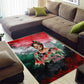 Wangari Maathai Area Rug Kenyan Flag Watercolor Style - Environmental Quote Planting Trees Tribute Eco-Activism - African Pride