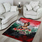 Wangari Maathai Area Rug Kenyan Flag Watercolor Style - Environmental Quote Planting Trees Tribute Eco-Activism - African Pride