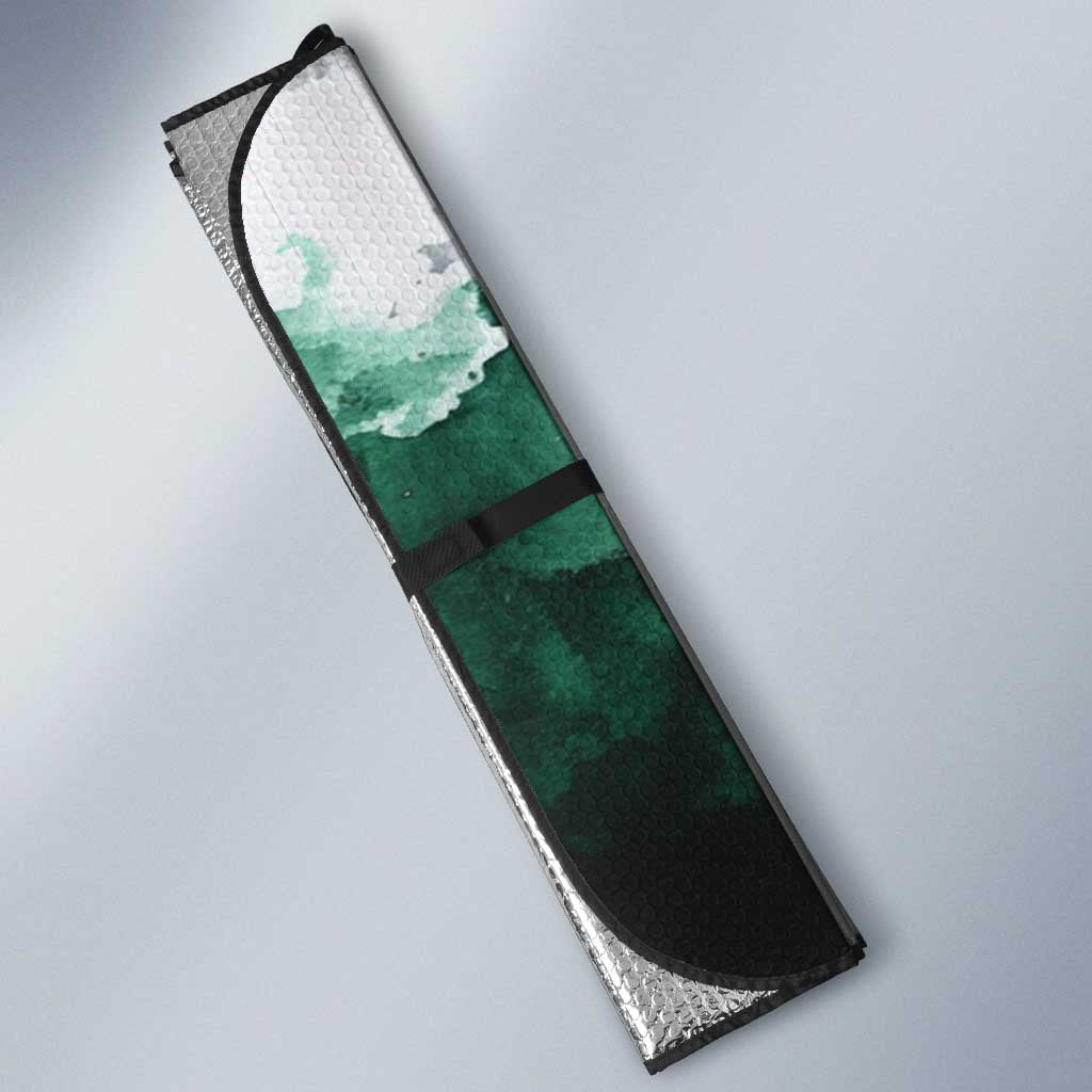 Wangari Maathai Auto Sun Shade Kenyan Flag Watercolor Style - Environmental Quote Planting Trees Tribute Eco-Activism - African Pride