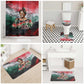 Wangari Maathai Bathroom Set Kenyan Flag Watercolor Style - Environmental Quote Planting Trees Tribute Eco-Activism - African Pride