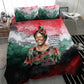 Wangari Maathai Bedding Set Kenyan Flag Watercolor Style - Environmental Quote Planting Trees Tribute Eco-Activism - African Pride
