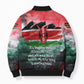 Wangari Maathai Bomber Puffer Jacket Kenyan Flag Watercolor Style - Environmental Quote Planting Trees Tribute Eco-Activism - African Pride