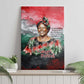 Wangari Maathai Canvas Wall Art Kenyan Flag Watercolor Style - Environmental Quote Planting Trees Tribute Eco-Activism - African Pride