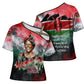Wangari Maathai Cross Shoulder Shirt Kenyan Flag Watercolor Style - Environmental Quote Planting Trees Tribute Eco-Activism - African Pride