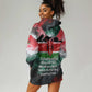 Wangari Maathai Hoodie Dress Kenyan Flag Watercolor Style - Environmental Quote Planting Trees Tribute Eco-Activism - African Pride