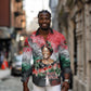 Wangari Maathai Long Sleeve Button Shirt Kenyan Flag Watercolor Style - Environmental Quote Planting Trees Tribute Eco-Activism - African Pride