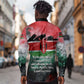 Wangari Maathai Long Sleeve Button Shirt Kenyan Flag Watercolor Style - Environmental Quote Planting Trees Tribute Eco-Activism - African Pride