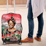 Wangari Maathai Luggage Cover Kenyan Flag Watercolor Style - Environmental Quote Planting Trees Tribute Eco-Activism - African Pride