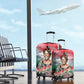 Wangari Maathai Luggage Cover Kenyan Flag Watercolor Style - Environmental Quote Planting Trees Tribute Eco-Activism - African Pride