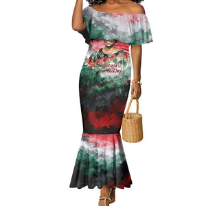 Wangari Maathai Mermaid Dress Kenyan Flag Watercolor Style - Environmental Quote Planting Trees Tribute Eco-Activism - African Pride