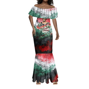 Wangari Maathai Mermaid Dress Kenyan Flag Watercolor Style - Environmental Quote Planting Trees Tribute Eco-Activism - African Pride