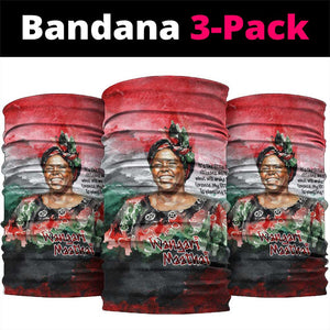 Wangari Maathai Neck Gaiter Kenyan Flag Watercolor Style - Environmental Quote Planting Trees Tribute Eco-Activism - African Pride