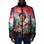 Wangari Maathai Padded Jacket Kenyan Flag Watercolor Style - Environmental Quote Planting Trees Tribute Eco-Activism - African Pride