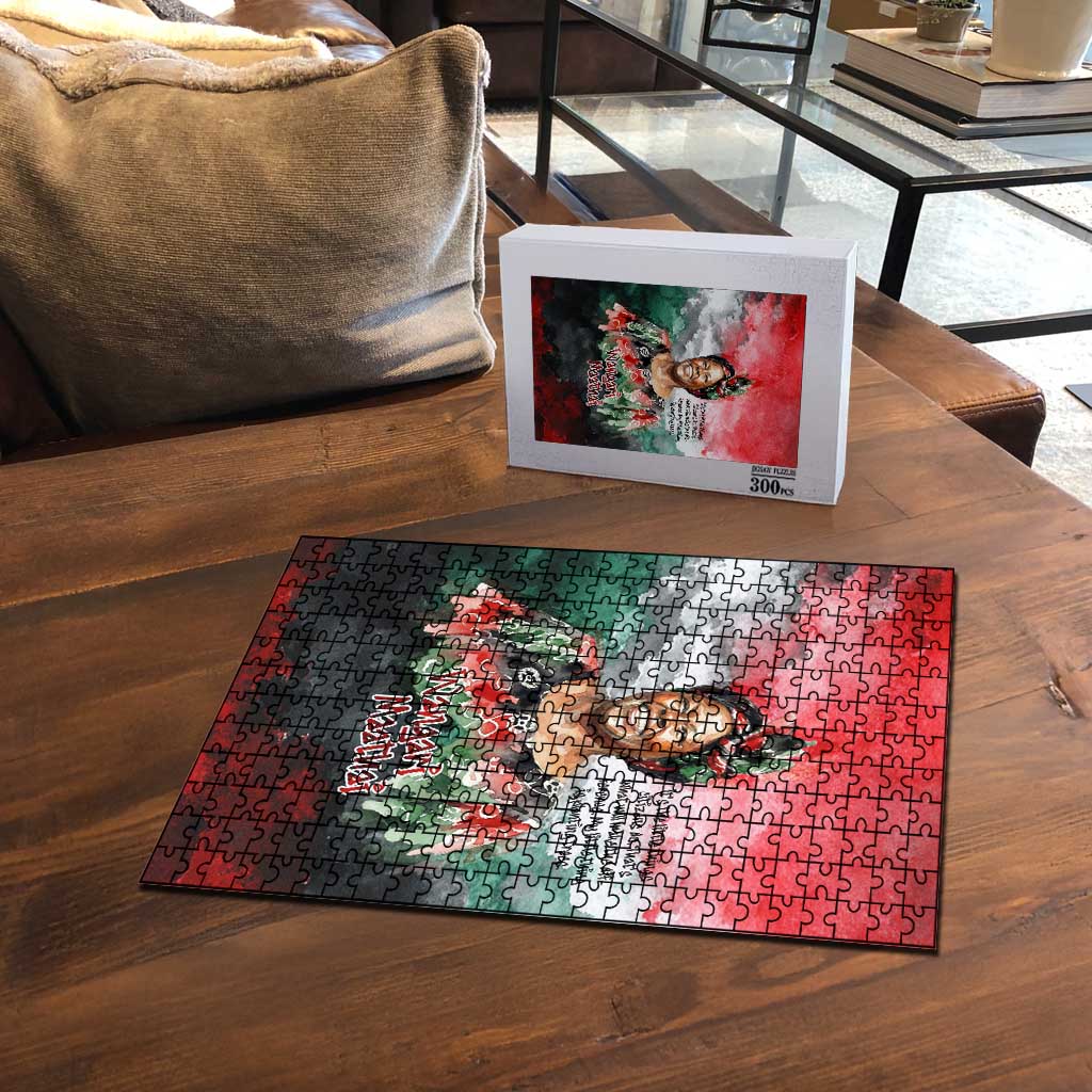 Wangari Maathai Puzzle Kenyan Flag Watercolor Style - Environmental Quote Planting Trees Tribute Eco-Activism - African Pride