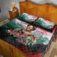 Wangari Maathai Quilt Bed Set Kenyan Flag Watercolor Style - Environmental Quote Planting Trees Tribute Eco-Activism - African Pride