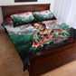 Wangari Maathai Quilt Bed Set Kenyan Flag Watercolor Style - Environmental Quote Planting Trees Tribute Eco-Activism - African Pride