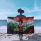 Wangari Maathai Sarong Kenyan Flag Watercolor Style - Environmental Quote Planting Trees Tribute Eco-Activism - African Pride
