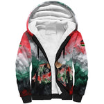Wangari Maathai Sherpa Hoodie Kenyan Flag Watercolor Style - Environmental Quote Planting Trees Tribute Eco-Activism - African Pride