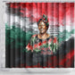 Wangari Maathai Shower Curtain Kenyan Flag Watercolor Style - Environmental Quote Planting Trees Tribute Eco-Activism - African Pride