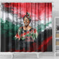 Wangari Maathai Shower Curtain Kenyan Flag Watercolor Style - Environmental Quote Planting Trees Tribute Eco-Activism - African Pride