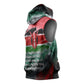 Wangari Maathai Sleeveless Hoodie Kenyan Flag Watercolor Style - Environmental Quote Planting Trees Tribute Eco-Activism - African Pride
