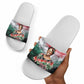 Wangari Maathai Slide Sandals Kenyan Flag Watercolor Style - Environmental Quote Planting Trees Tribute Eco-Activism - African Pride