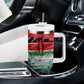 Wangari Maathai Tumbler With Handle Kenyan Flag Watercolor Style - Environmental Quote Planting Trees Tribute Eco-Activism - African Pride