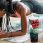 Wangari Maathai Tumbler With Handle Kenyan Flag Watercolor Style - Environmental Quote Planting Trees Tribute Eco-Activism - African Pride
