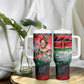 Wangari Maathai Tumbler With Handle Kenyan Flag Watercolor Style - Environmental Quote Planting Trees Tribute Eco-Activism - African Pride