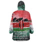Wangari Maathai Wearable Blanket Hoodie Kenyan Flag Watercolor Style - Environmental Quote Planting Trees Tribute Eco-Activism - African Pride