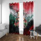 Wangari Maathai Window Curtain Kenyan Flag Watercolor Style - Environmental Quote Planting Trees Tribute Eco-Activism - African Pride