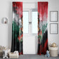 Wangari Maathai Window Curtain Kenyan Flag Watercolor Style - Environmental Quote Planting Trees Tribute Eco-Activism - African Pride