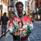 Wangari Maathai Zip Hoodie Kenyan Flag Watercolor Style - Environmental Quote Planting Trees Tribute Eco-Activism - African Pride