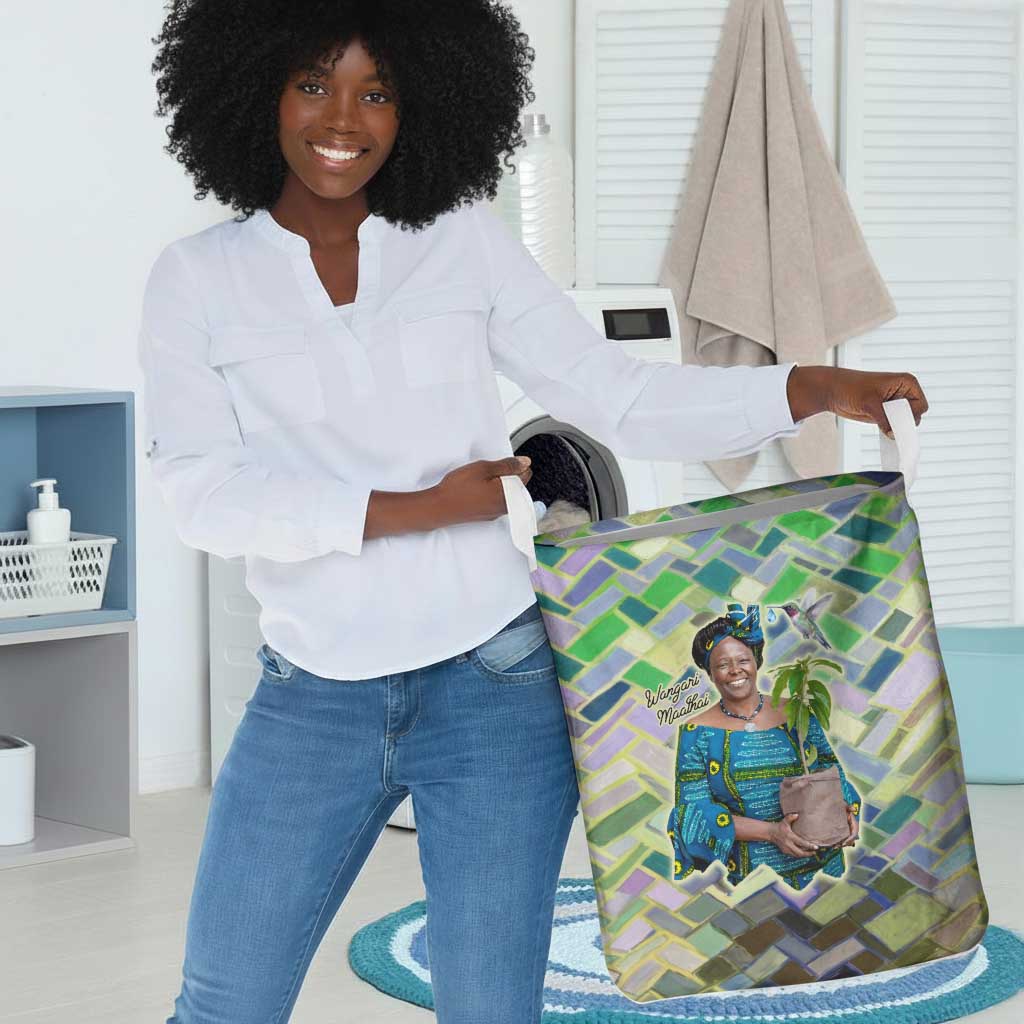 Wangari Maathai Laundry Basket Hummingbird Quote Tree Planting Theme Environmental Justice Tribute - African Pride