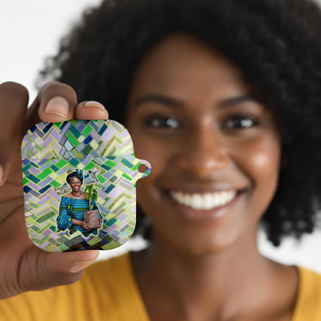 Wangari Maathai AirPods Case Hummingbird Quote Tree Planting Theme Environmental Justice Tribute - African Pride