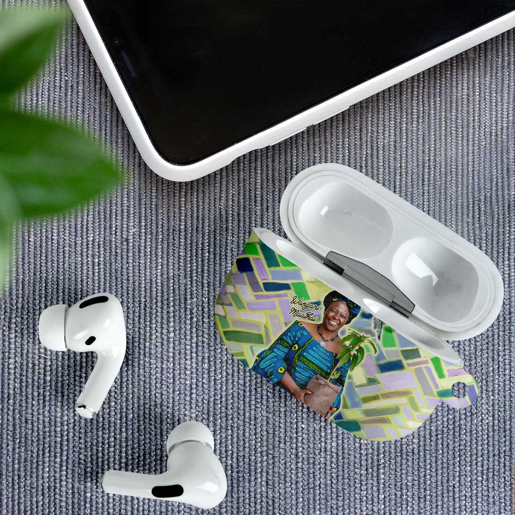 Wangari Maathai AirPods Case Hummingbird Quote Tree Planting Theme Environmental Justice Tribute - African Pride