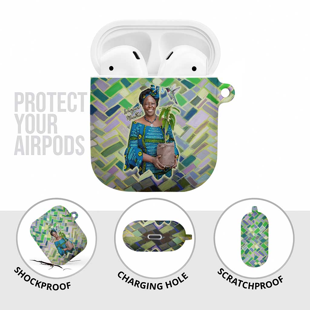 Wangari Maathai AirPods Case Hummingbird Quote Tree Planting Theme Environmental Justice Tribute - African Pride