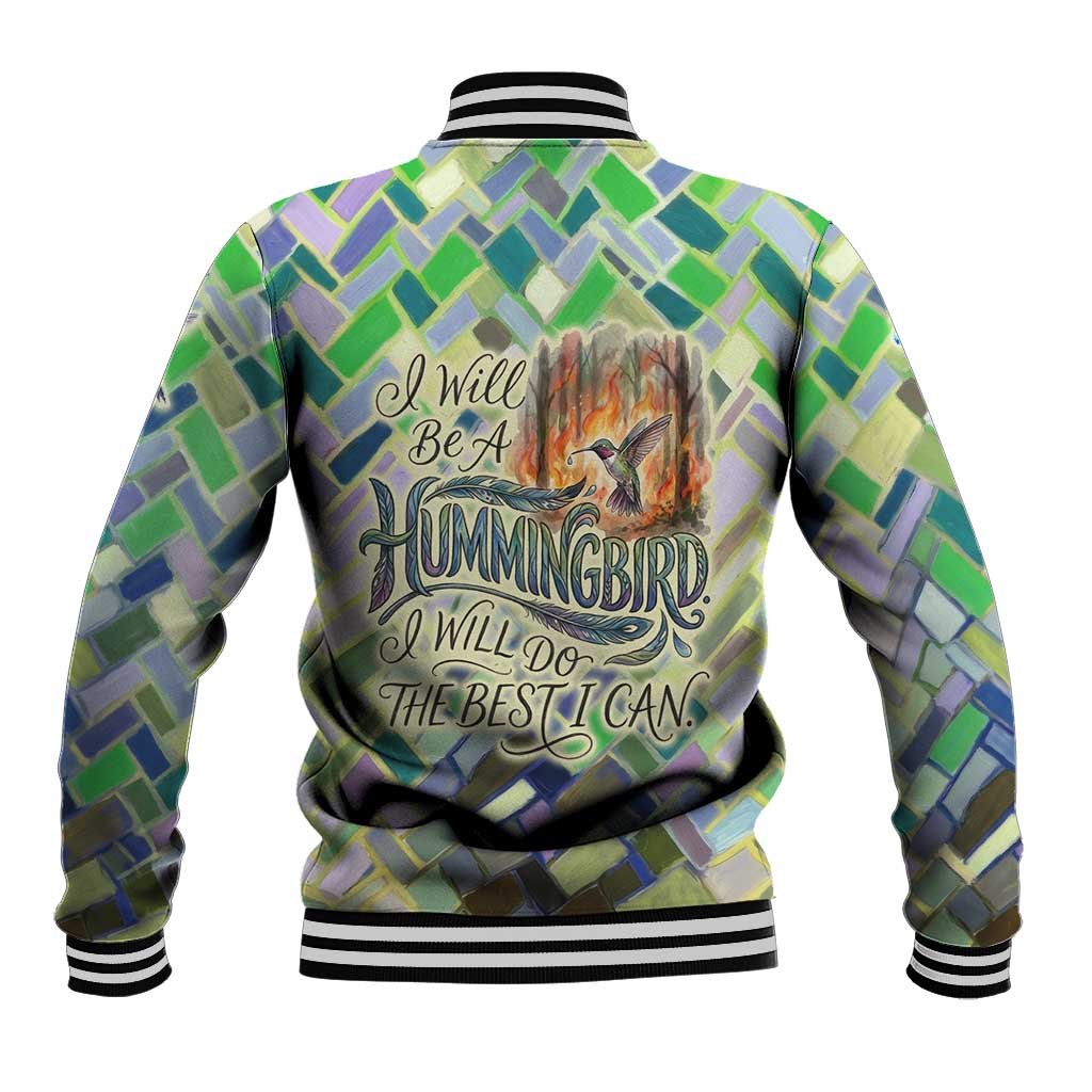 Wangari Maathai Baseball Jacket Hummingbird Quote Tree Planting Theme Environmental Justice Tribute - African Pride