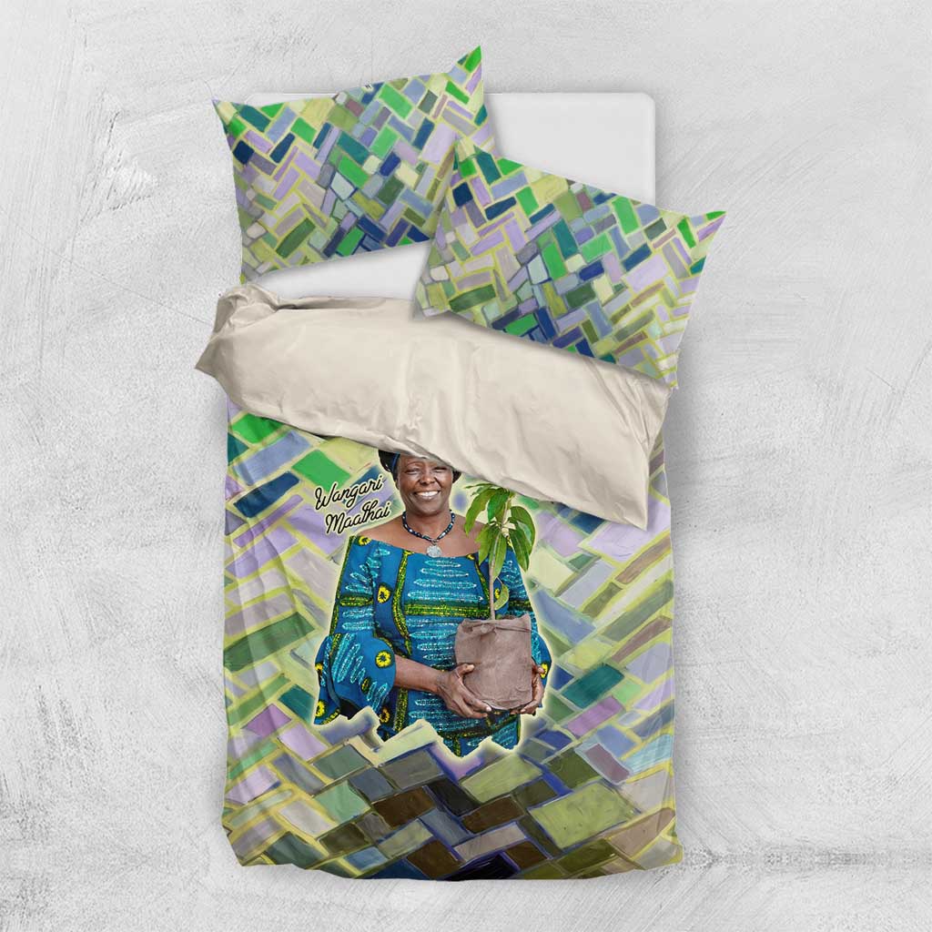 Wangari Maathai Bedding Set Hummingbird Quote Tree Planting Theme Environmental Justice Tribute - African Pride