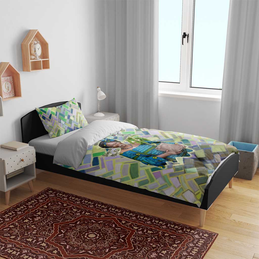 Wangari Maathai Bedding Set Hummingbird Quote Tree Planting Theme Environmental Justice Tribute - African Pride