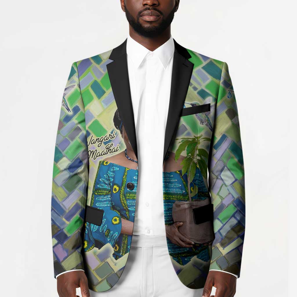 Wangari Maathai Blazer Hummingbird Quote Tree Planting Theme Environmental Justice Tribute - African Pride
