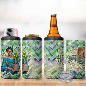 Wangari Maathai 4 in 1 Can Cooler Tumbler Hummingbird Quote Tree Planting Theme Environmental Justice Tribute - African Pride