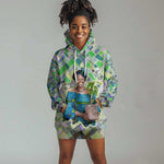 Wangari Maathai Hoodie Dress Hummingbird Quote Tree Planting Theme Environmental Justice Tribute - African Pride