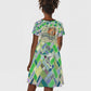 Wangari Maathai Kid Short Sleeve Dress Hummingbird Quote Tree Planting Theme Environmental Justice Tribute - African Pride