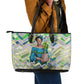 Wangari Maathai Leather Tote Bag Hummingbird Quote Tree Planting Theme Environmental Justice Tribute - African Pride