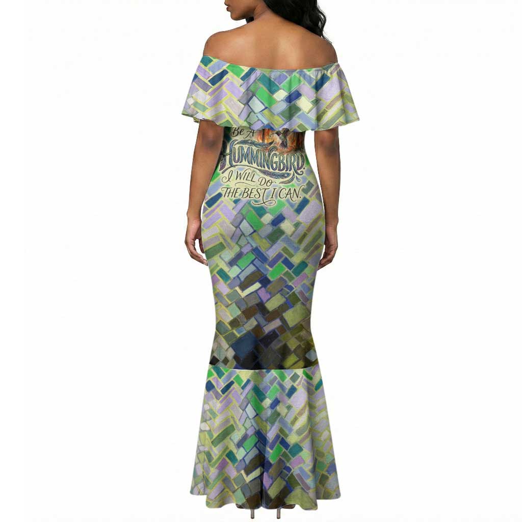 Wangari Maathai Mermaid Dress Hummingbird Quote Tree Planting Theme Environmental Justice Tribute - African Pride