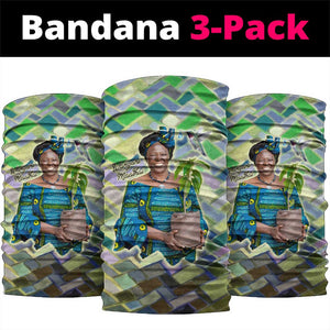 Wangari Maathai Neck Gaiter Hummingbird Quote Tree Planting Theme Environmental Justice Tribute - African Pride