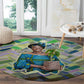 Wangari Maathai Round Carpet Hummingbird Quote Tree Planting Theme Environmental Justice Tribute - African Pride