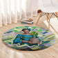 Wangari Maathai Round Carpet Hummingbird Quote Tree Planting Theme Environmental Justice Tribute - African Pride