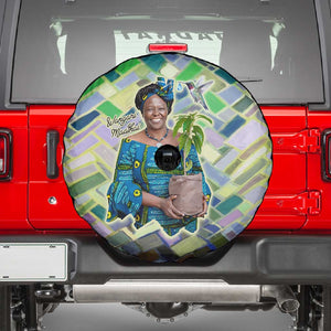 Wangari Maathai Spare Tire Cover Hummingbird Quote Tree Planting Theme Environmental Justice Tribute - African Pride